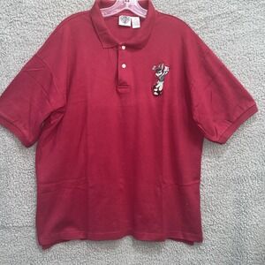 VTG Acme‎ Clothing Shirt Men's 2XL XXL 90s Red Bugs Bunny Golf Polo Short Sleeve
